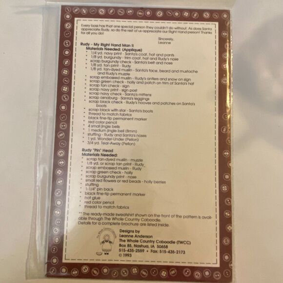 The Whole Country Caboodle 133 Pattern Rudy My Right Hand Man II Cozy Rustic - Picture 4 of 6